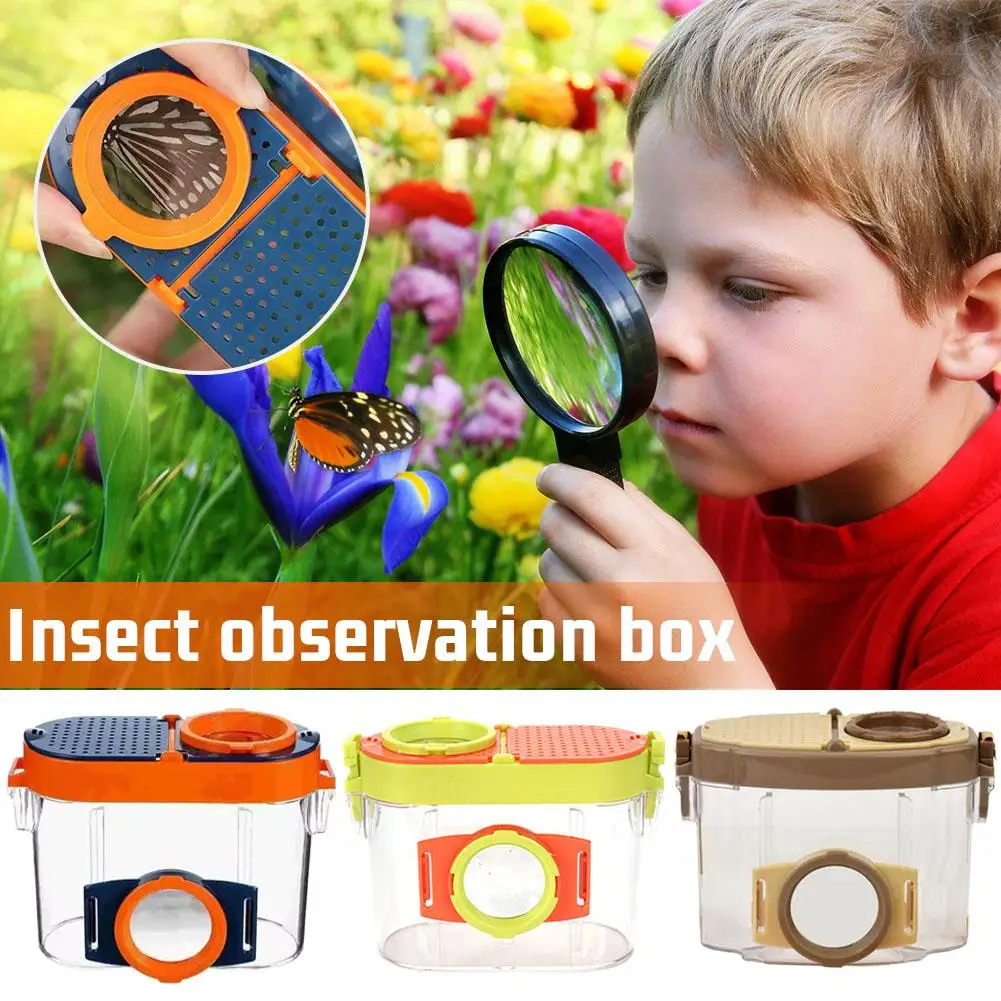 Insect Observation Box With Magnifying Glass Children's Insect Observation Box Transparent Collection Observation Research