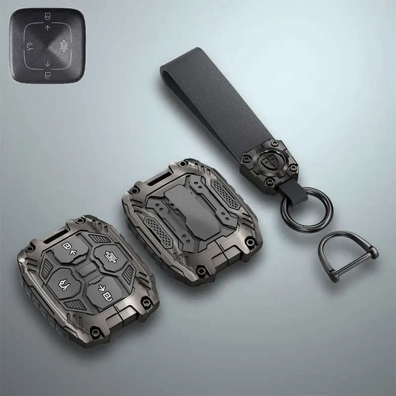For Extremely Krypton 001 007 009 ZEEKR X NFC Truck Galvanized Alloy Silicone splicing Car Key Cover Case Keychain Accessories