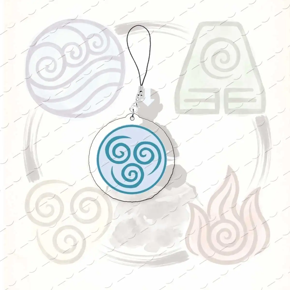 Chibi Avatar The Last Airbender Acrylic Mobile Phone Charms Sokka Katara Aang Zuko Azula Small Pendant Phone Chain Fans Gift