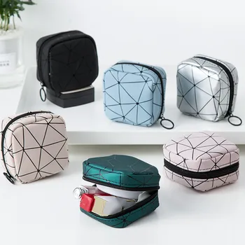 Mulheres Guardanapo Sanitário Tampon Storage Bag Bonito Almofada Sanitária Bolsas Portátil Maquiagem Batom Key Fone De Ouvido Dados Cabos Organizar