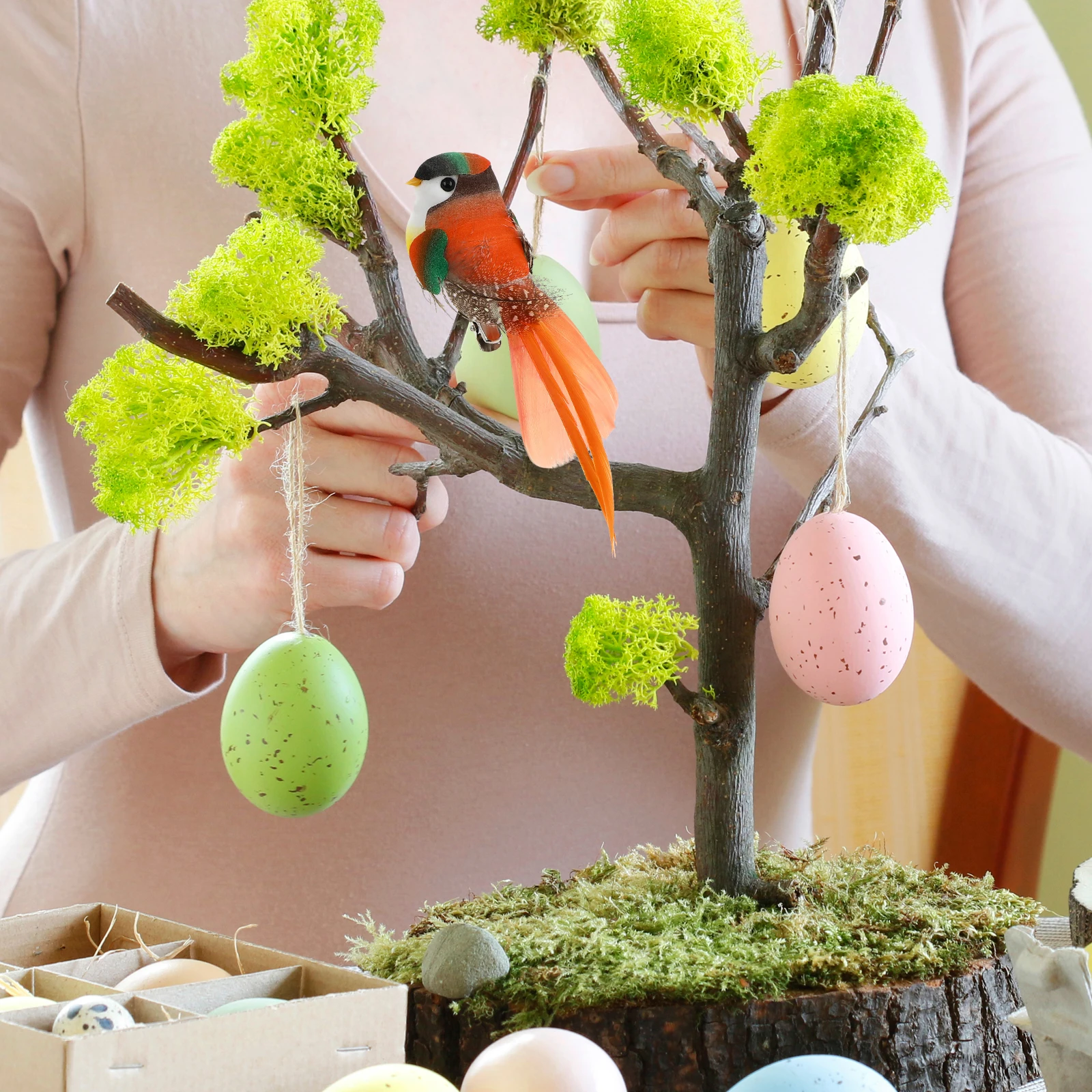 

12 Pcs Simulation Foam Bird Realistic Decorations for Balcony Lawn Home Office Party Artificial Small Birds