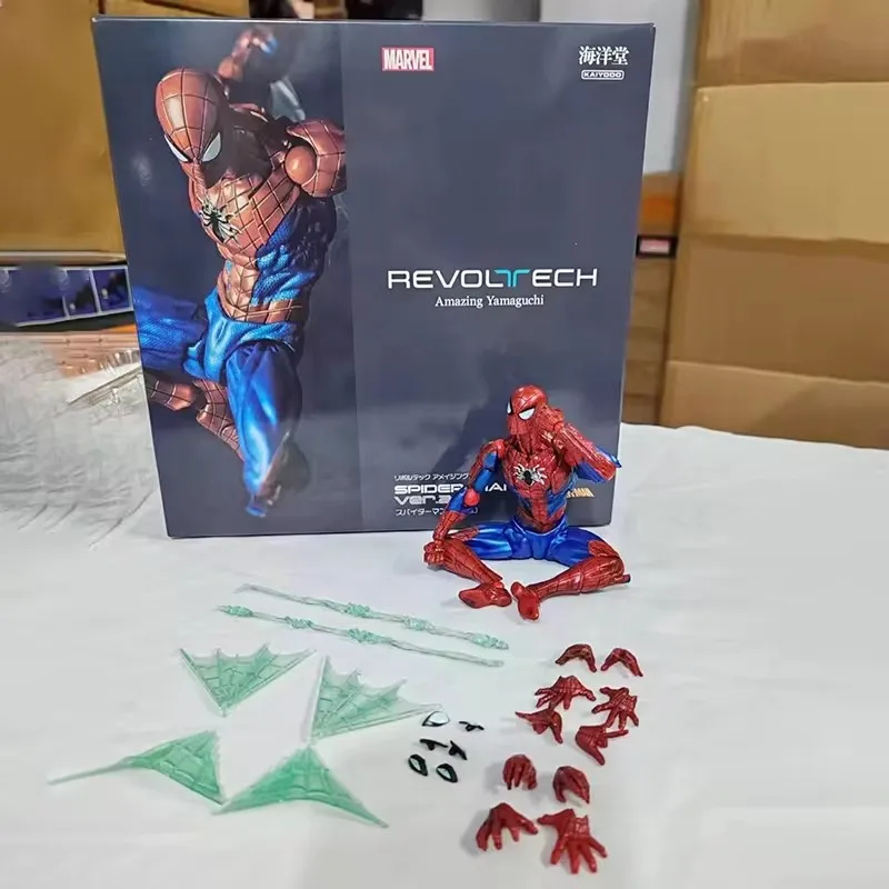 Auf Lager Superheld Spiderman Ver.2.0 Revoltech Miles Morales Pete Parker Spider-Man Actionfiguren Sammlung Modell Spielzeug Geschenke