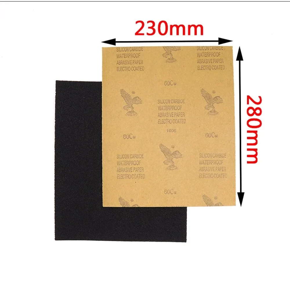 Polishing Sandpaper 60-2000 Grit Dry / Wet Dual Use Grinding And Polishing Resistant Silicon Carbide Waterproof Abrasive Paper