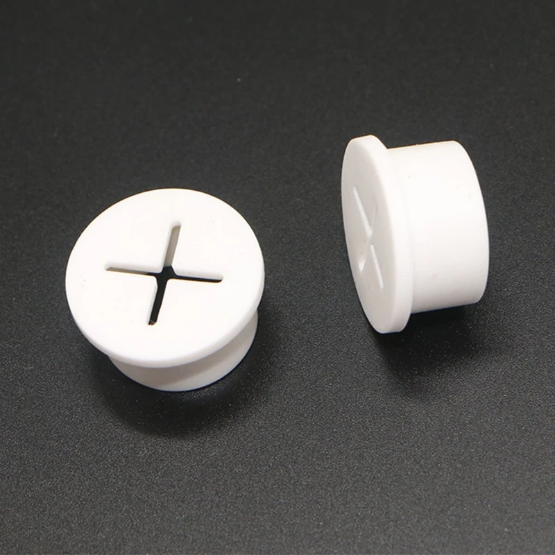 10 Pcs Flexible Desk Rubber Grommet Wire Cable Hole Cover for Desk Table TV Console Furniture Hole Cable Management image 3