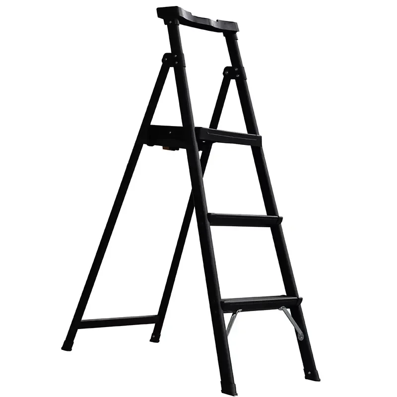 Aluminum Folding Step Ladder Household Attic Ladder Warehouse Staircase Portable Multi Purpose Climbing Tool for Home Office