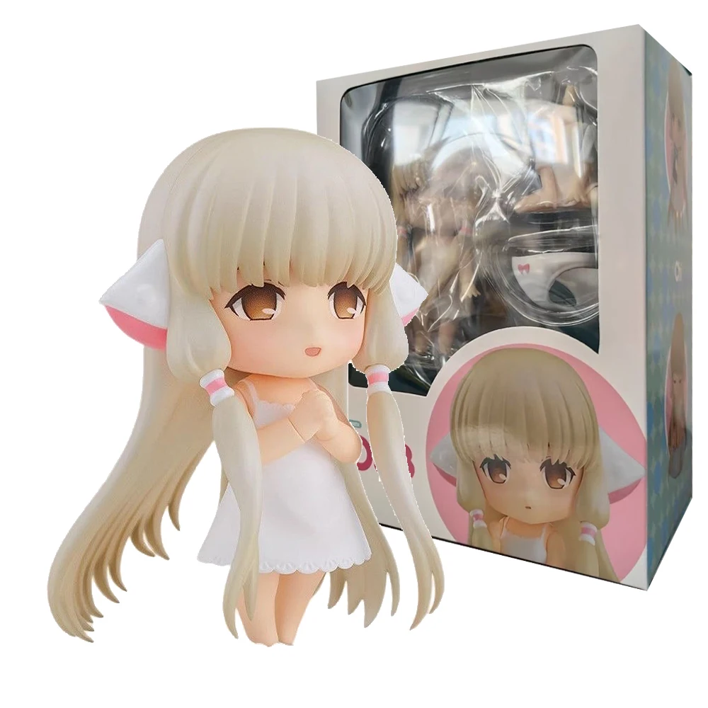 Anime Charakter Q-Version Mädchen mit austauschbaren Gesicht und Teile Chi süße Version Figur PVC Puppe Modell Spielzeug 10cm Box-verpackt