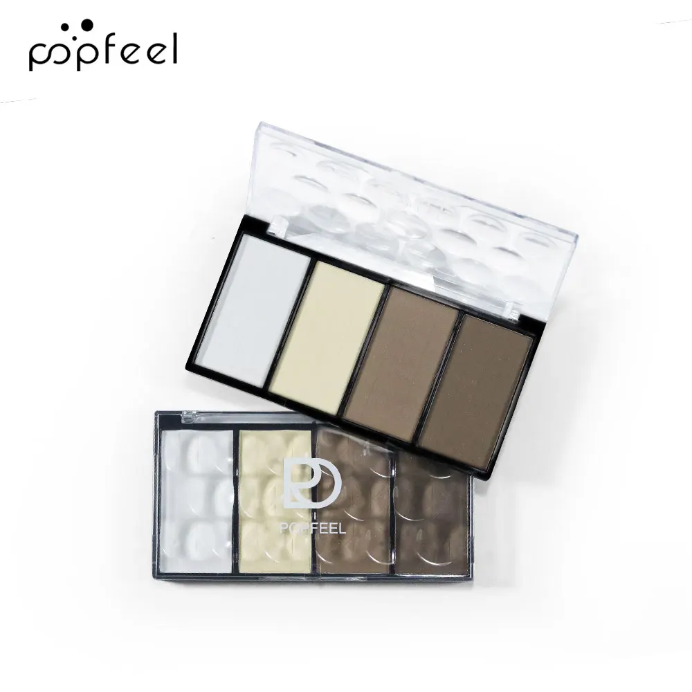 POPFEEL Blush And Shading Powder Palette, Highlighter Contour Makeup Palette, Long Lasting, Bold, Lightweight, Blends Easily