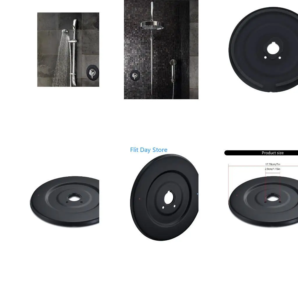 F92C Matte Black Replacement Plate for Signal Handle Bath and Shower Systems