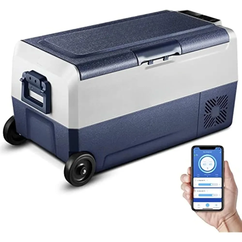 Camping Cooler, 12V Car Refrigerator, Dual Zone WIFI APP Control, (36L) -4 ℉ -68 ℉, Suitable for Outdoor, RV, Travel, Camping