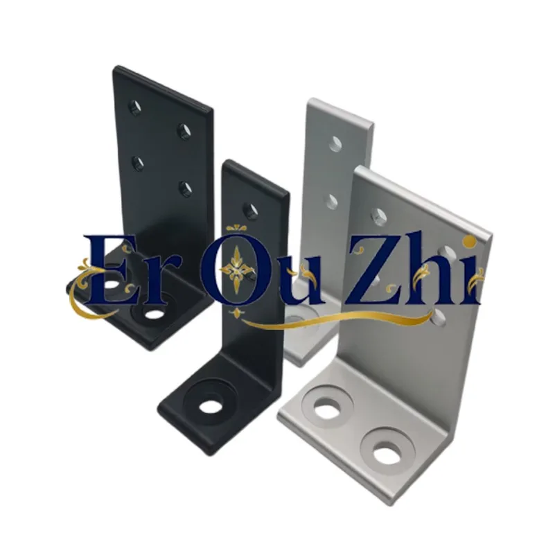 Aluminum Profile L-shaped Foot Connector Square Foot Cup Ground Fixed Foot Fence Base Guardrail Support 7 Characters