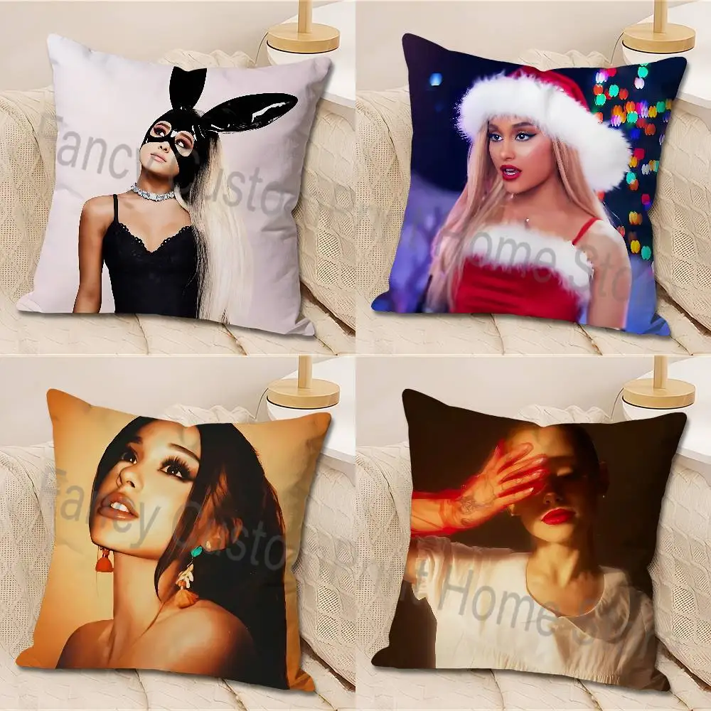 

Pop Singer A-Ariana Grande Pillow Cases for Bedroom Living Room Sofa Home Decor Polyester Cushion Cover with Zipper