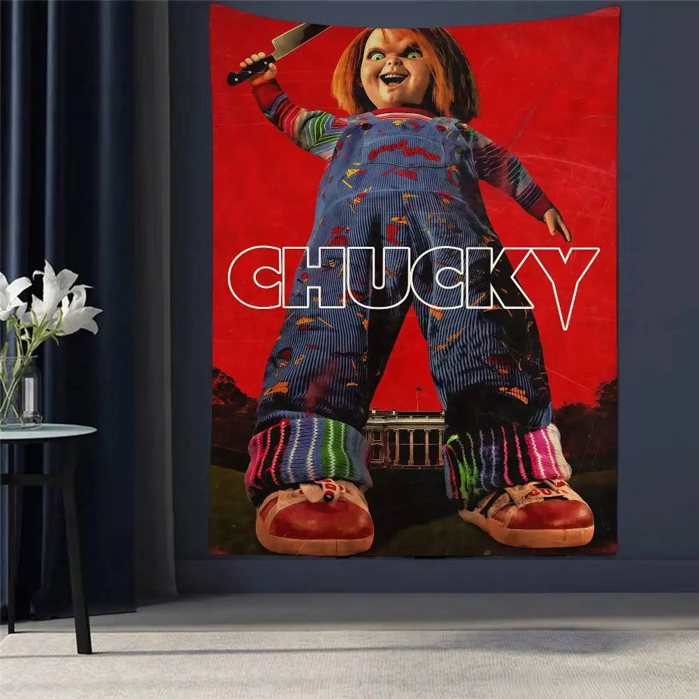 

Chucky Horror Movie Hanging Bohemian Tapestry Bohemian Wall Tapestries Mandala Kawaii Room Decor