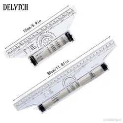 15cm 30cm Multi-purpose Angle Parallel Scroll Rolling Ruler Architect Design Draft Art Drawing Measuring Balance Scale Template