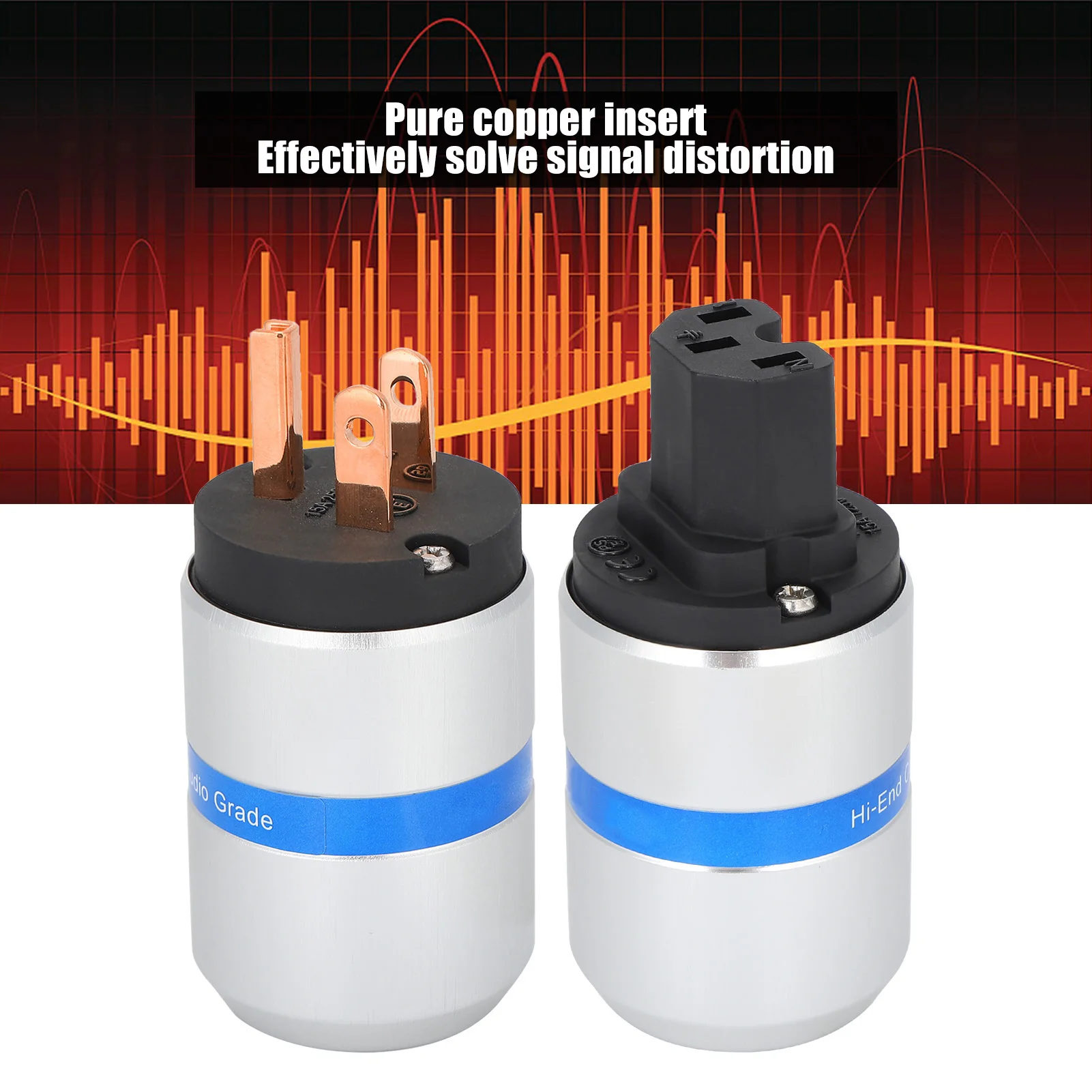 

Monosaudio M106/F106 Power Plug Pure Copper HiFi Audio Power Connector Plug Power Connector Device 100-250V