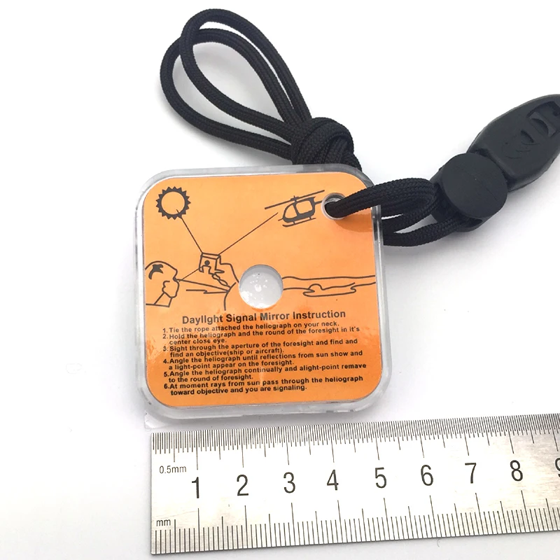 NEW Practical Outdoor Emergency Survival Reflective Signal Mirror Adventure Mirror