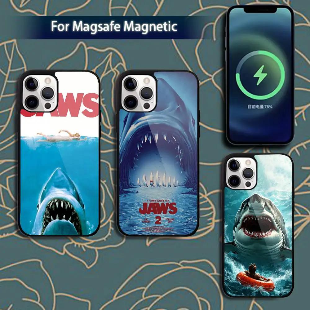 

M-Movie J-Jaws Phone Case For iPhone 16,15,14,13,12,11,Pro,Max,Plus,Mini,Magsafe,Magnetic Wireless Charging Case