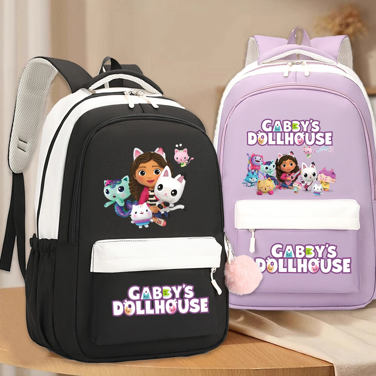 

Gabby Dollhouses Girl Boy Backpacks Mochilas Aestethic Backpacks Teenager Canvas Laptop Backpack Student Cute Bag School Supplie