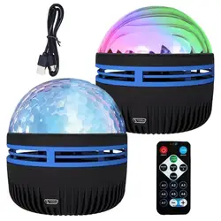 Projetor de céu estrelado com 14 efeitos de cor, luz noturna, água, ondulação, céu, oceano, galáxia, plug-in USB, bola mágica, 1pc