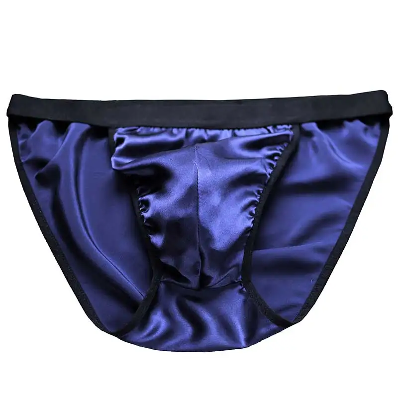 high-fork silk underwear, men\'s briefs, sexy U-convex and breathable mulberry silk, and high-grade waist waistband.