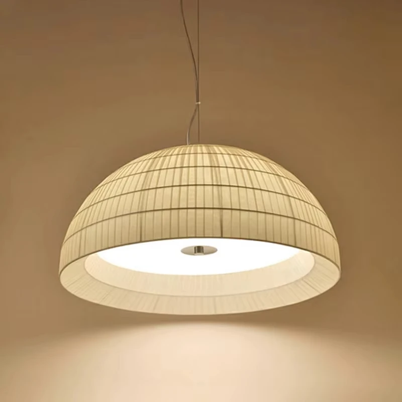 

Modern Wabi Sabi White Fabric E27 Pendant Light Living Dining Room Droplight Lighting Home Decor Bedroom Lustre Led Hanging Lamp