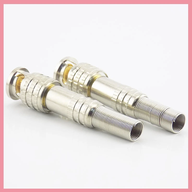 CCTV Accessories Coaxial RG59 Twist Spring BNC Connector Jack Adapter Twist-on BNC Male Camera Surveillance Kit System B6