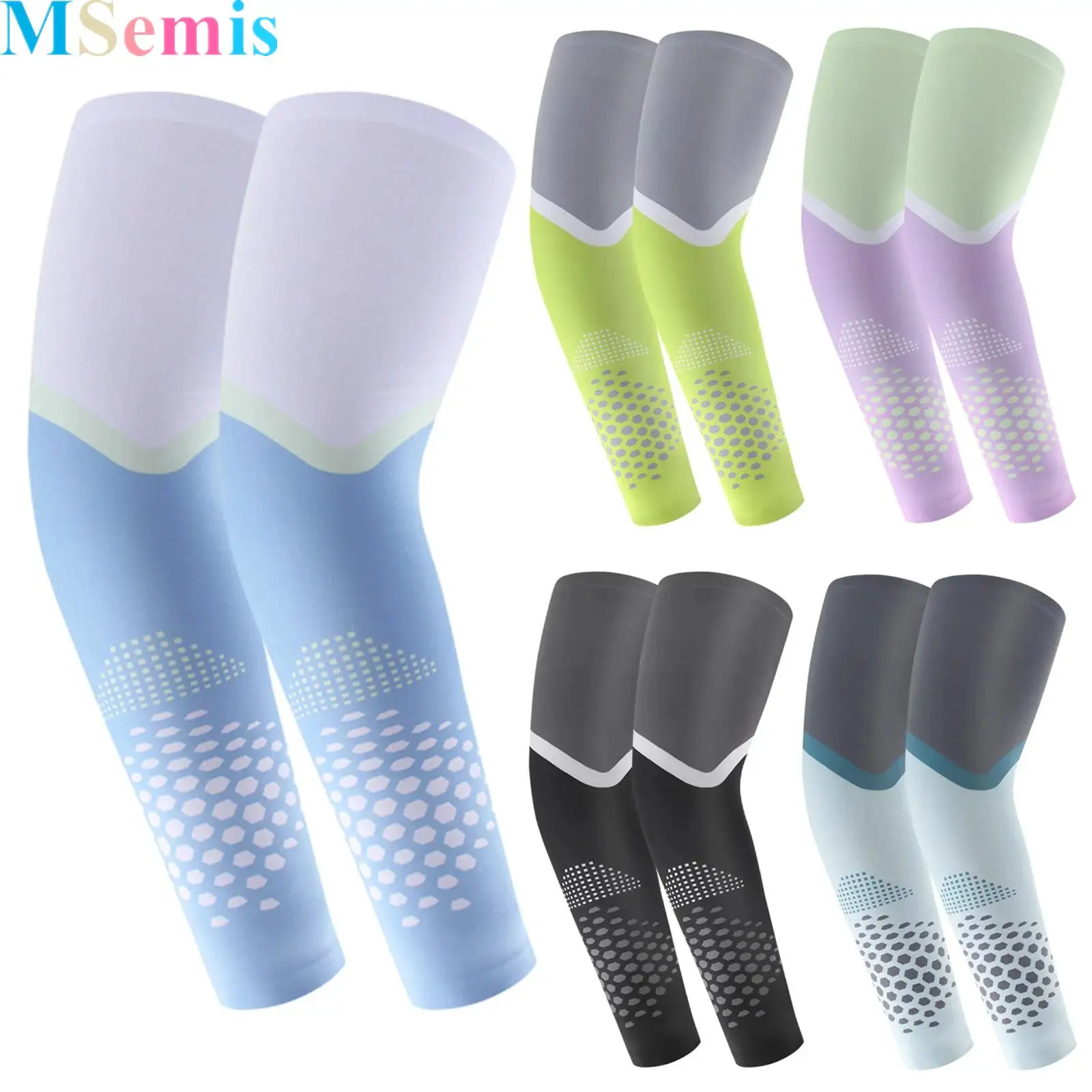 

Men And Women Sports Compression Arm Sleeves Breathable Sun-protection Arm Protectors for Basketball Running Cycling And Fitness