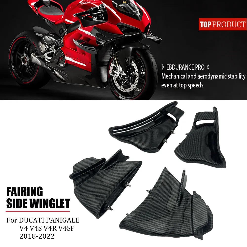 Motorcycle front cover fixed wing kit, side fixed wing for Ducati Panigale V4 V4S V4R Superlegera V4, front panel side spoiler