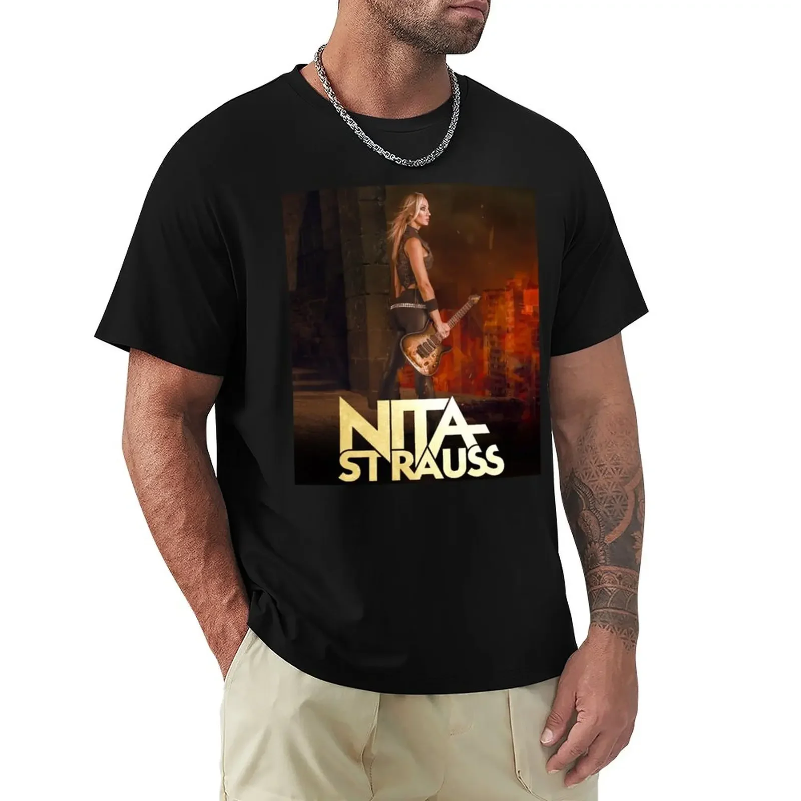 sepenrit Nita Strauss Winter wasteland tour 2021 T-Shirt summer clothes sports fans blacks Men's cotton t-shirt