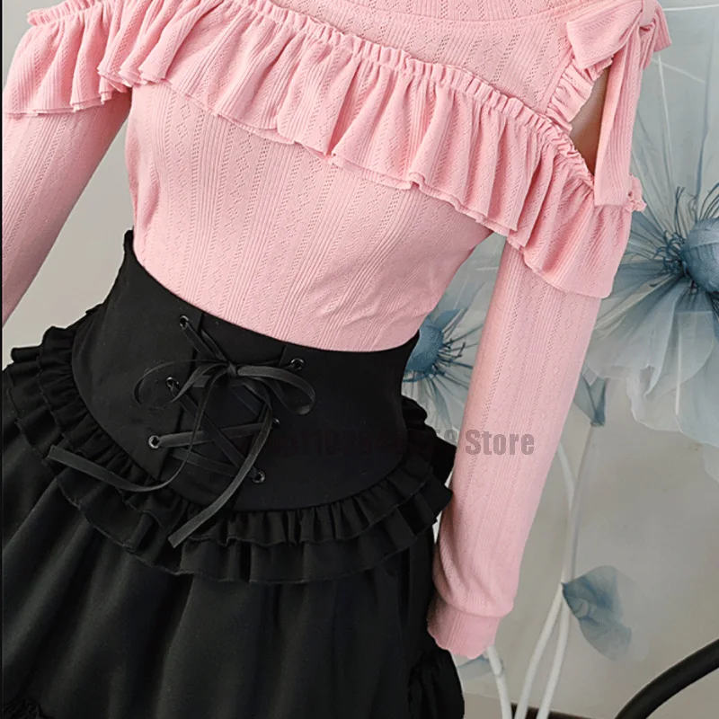 Progetto di gioco Sekai palcoscenico colorato! Shinonome Ena Cosplay Costume parrucca donna carino partito rosa vestito Top gonne uniformi di Halloween