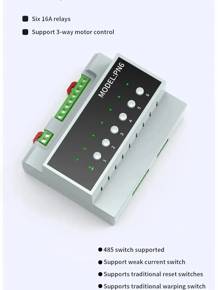 Tuya WIFI Zigbee 6 CH 16A Smart Relais Schalter Modul Ein Aus SAAS Trocken Knoten Schwache Strom Control Power Modul mit Zigbee Gateway