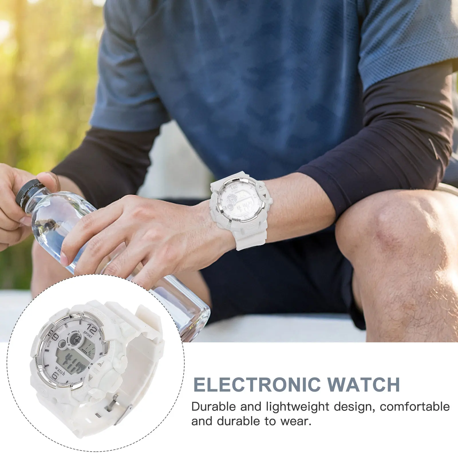 

LED Luminous Electronic Watch Student Digital Wristwatches for Men Silica Gel Women Waterproof