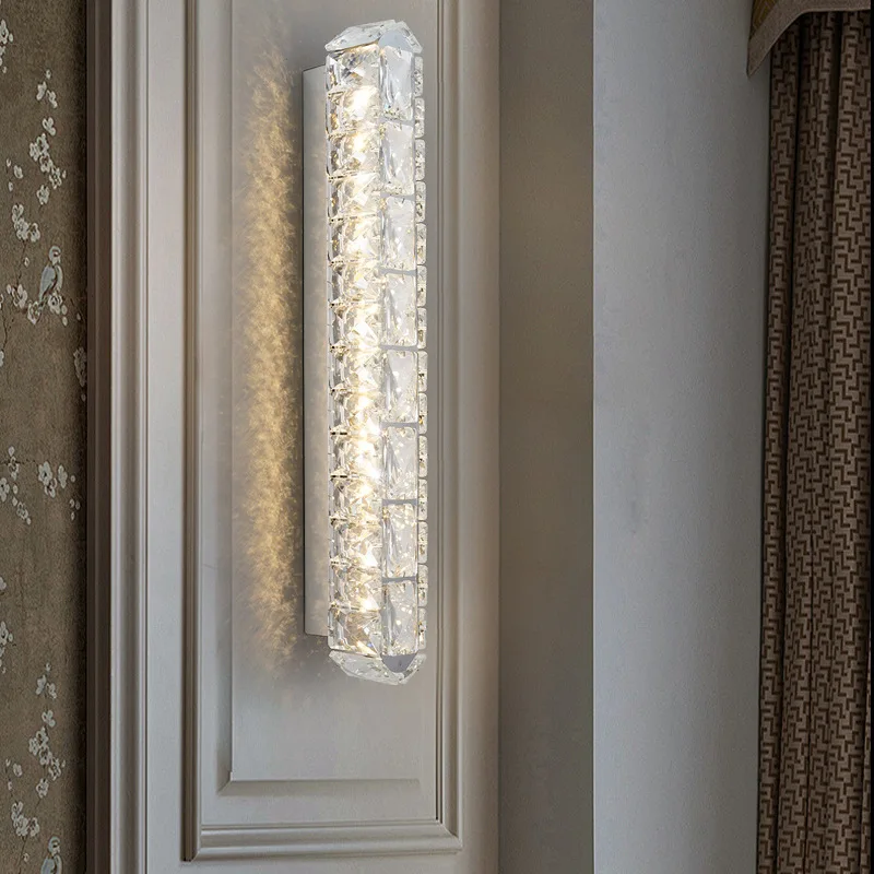 Luxury Crystal LED Wall Lamp, Modern Decor Lamp for Corridor, Hotel Room, Villa, KTV