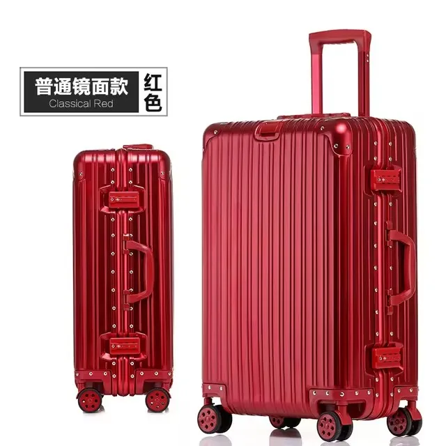 Top Quality Customization 100% Aluminum-magnesium travel Boarding Rolling Luggage Perfect for Spinner brand Travel Suitcase image 3
