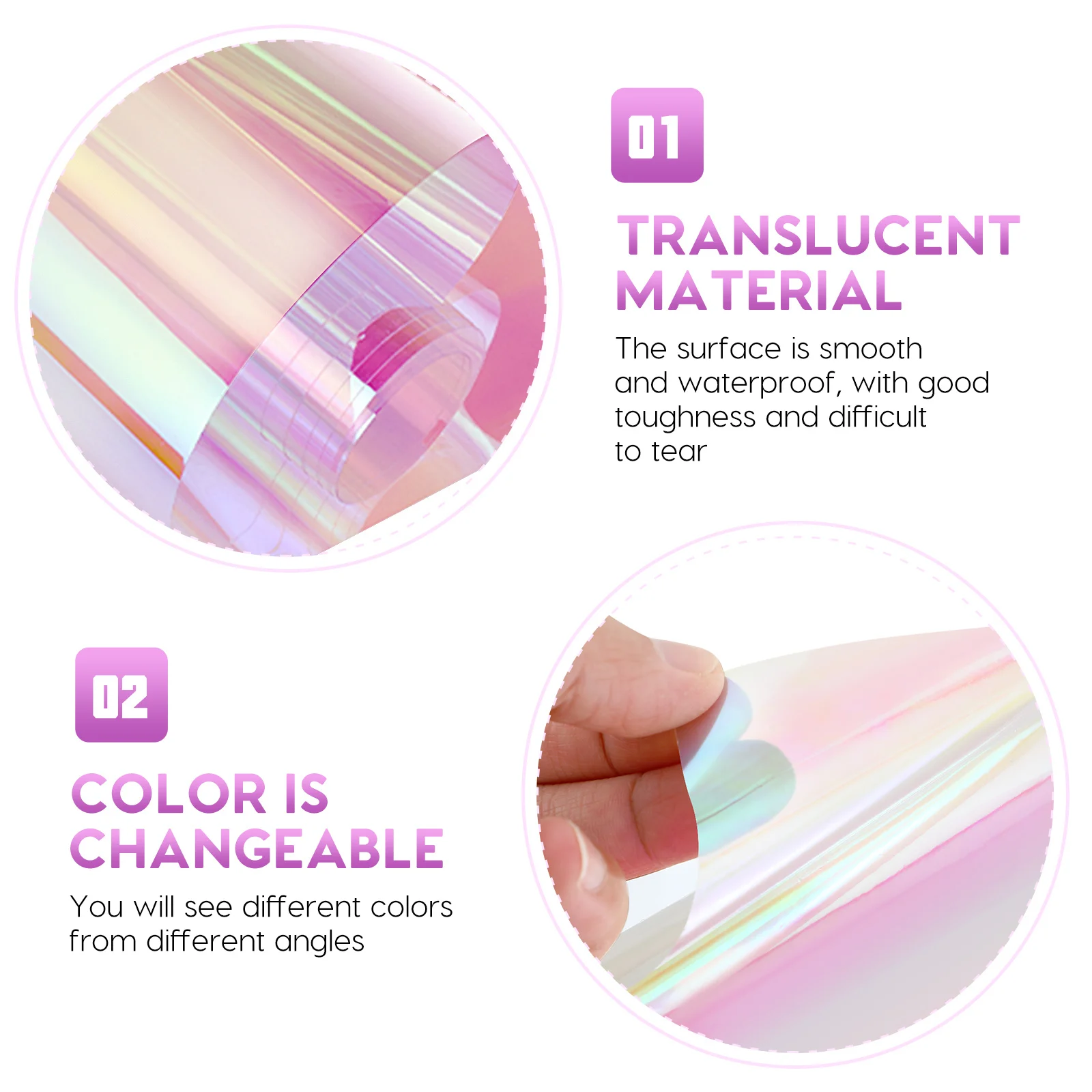 

20pcs Iridescent Film Cellophane Wrap Roll Flower Gift Packaging Sheet For Birthday Festival Graduation Crafts Decorations