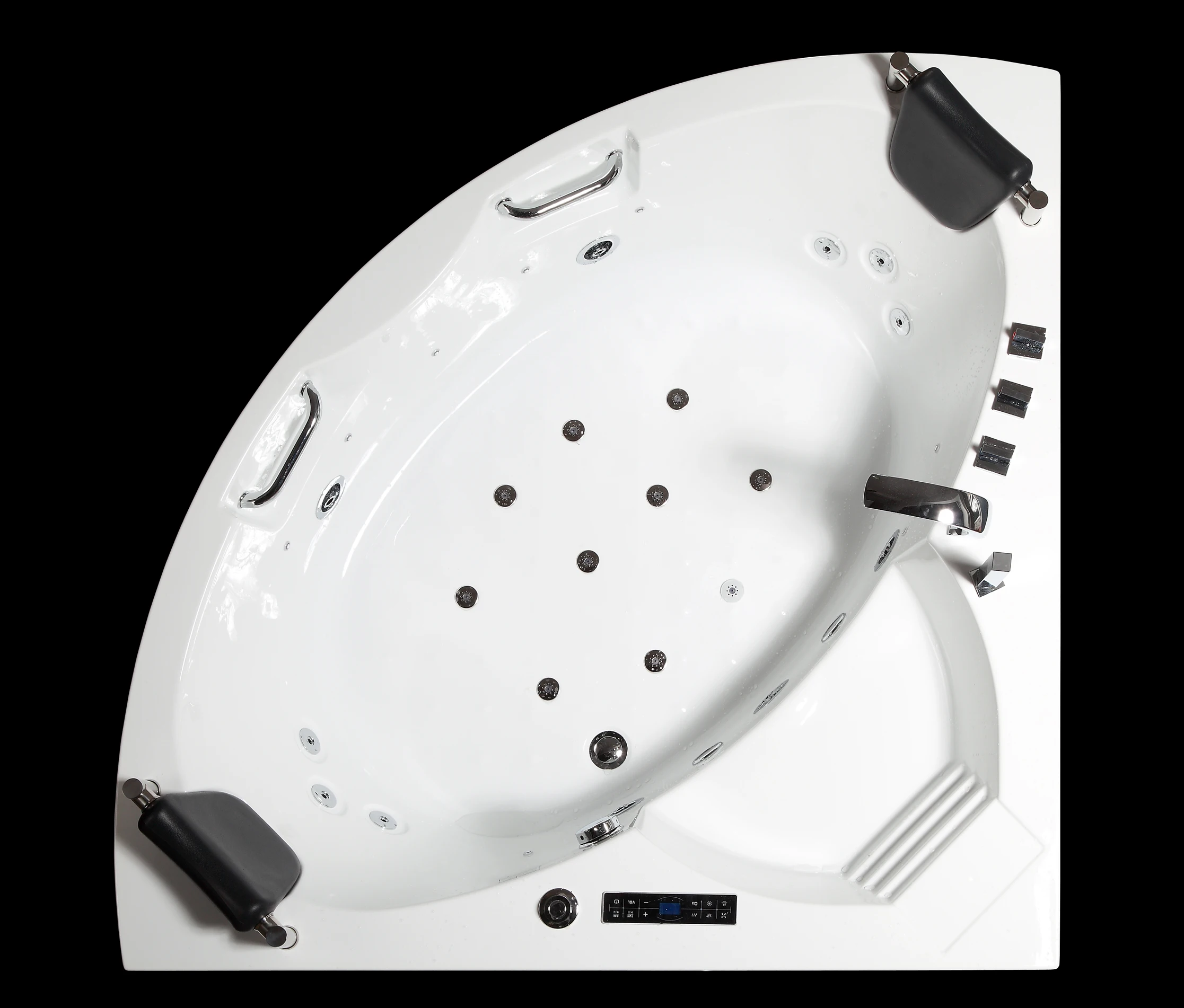 Custom Acrylic air Massage Bathtubs Waterfall Massage whirlpool Bathtub for Two People