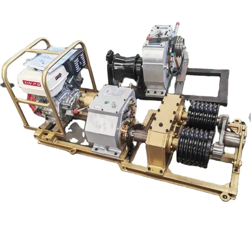 Engine Powered Capstan Pulling Winch Cable Puller Winch