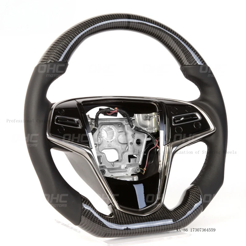 Suitable for Cadillac ATS CTS carbon fiber smart component modified sports car steering wheel