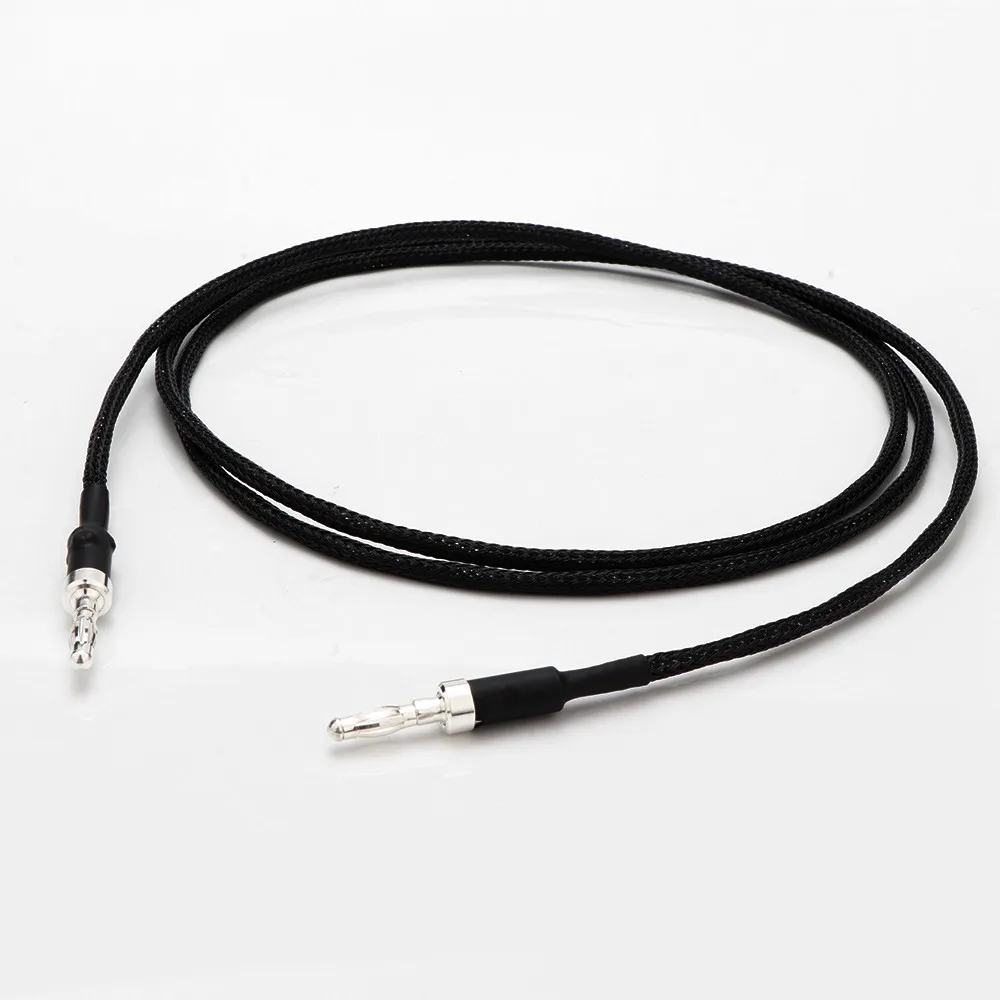 Hifi versilbertes Audio kabel-Banane zu Banane/Spade Plattenspieler Erdung kabel für realistische mcs Phono Vinyl CD Lautsprecher verstärker – Detail 4