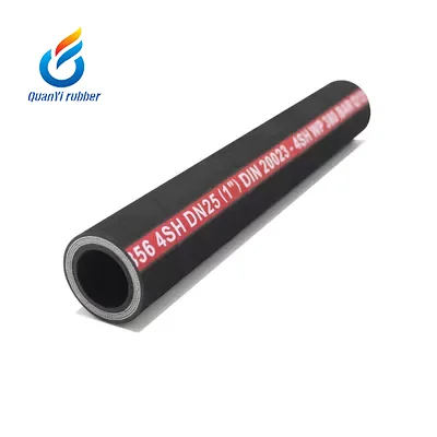 Long Service Life 2inch Wire Reinforced Rubber Hose High Pressure Hydraulic Hose Wear Resistant Excavator/truck Rubber Hose