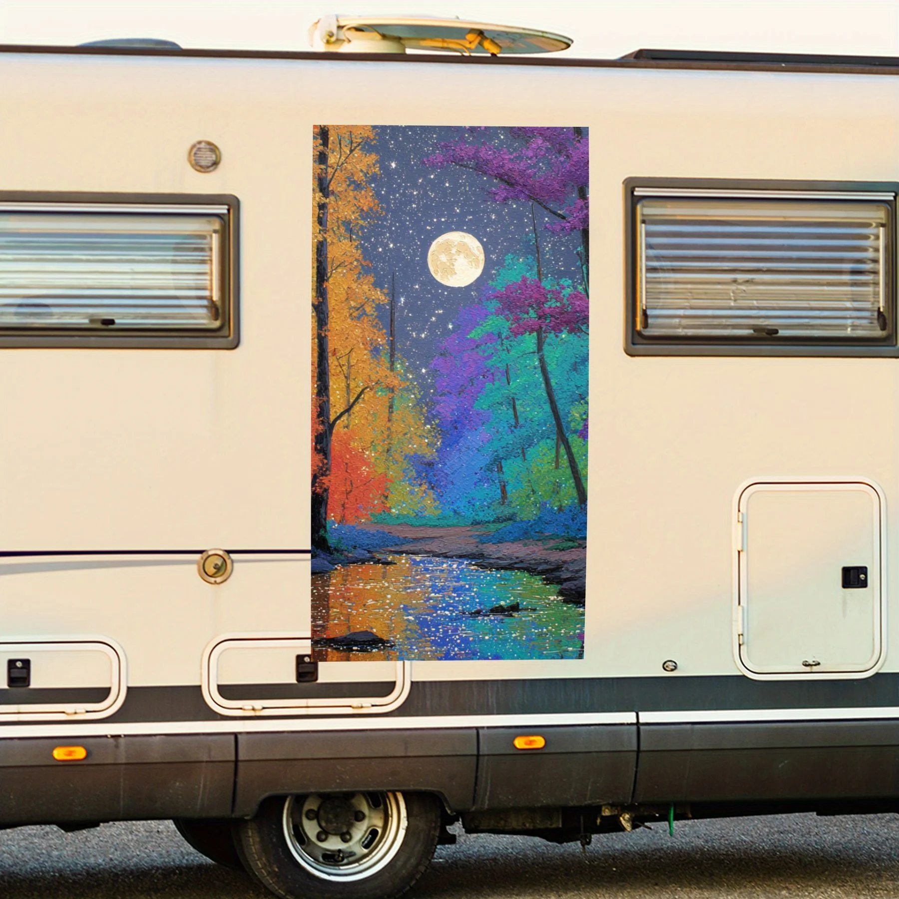 

Forest - Виниловая наклейка на заднюю часть автофургона, водонепроницаемые самоклеящиеся виниловые наклейки на хвост и бампер автомобиля, украшение - Защита RV V