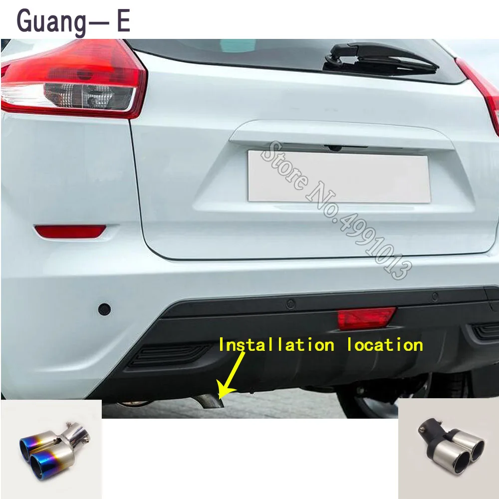For LADA XRAY 2016-2019 Car Stickers Cover Body Muffler Exterior Back End Pipe Dedicate Exhaust Tip Tail Outlet Ornament 1pcs