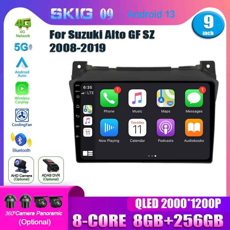 

Android 13.0 for Suzuki Alto GF SZ 2008 - 2019 Car Radio Multimedia Player Navigation Stereo GPS Auto Head Unit DSP 5G WIFI