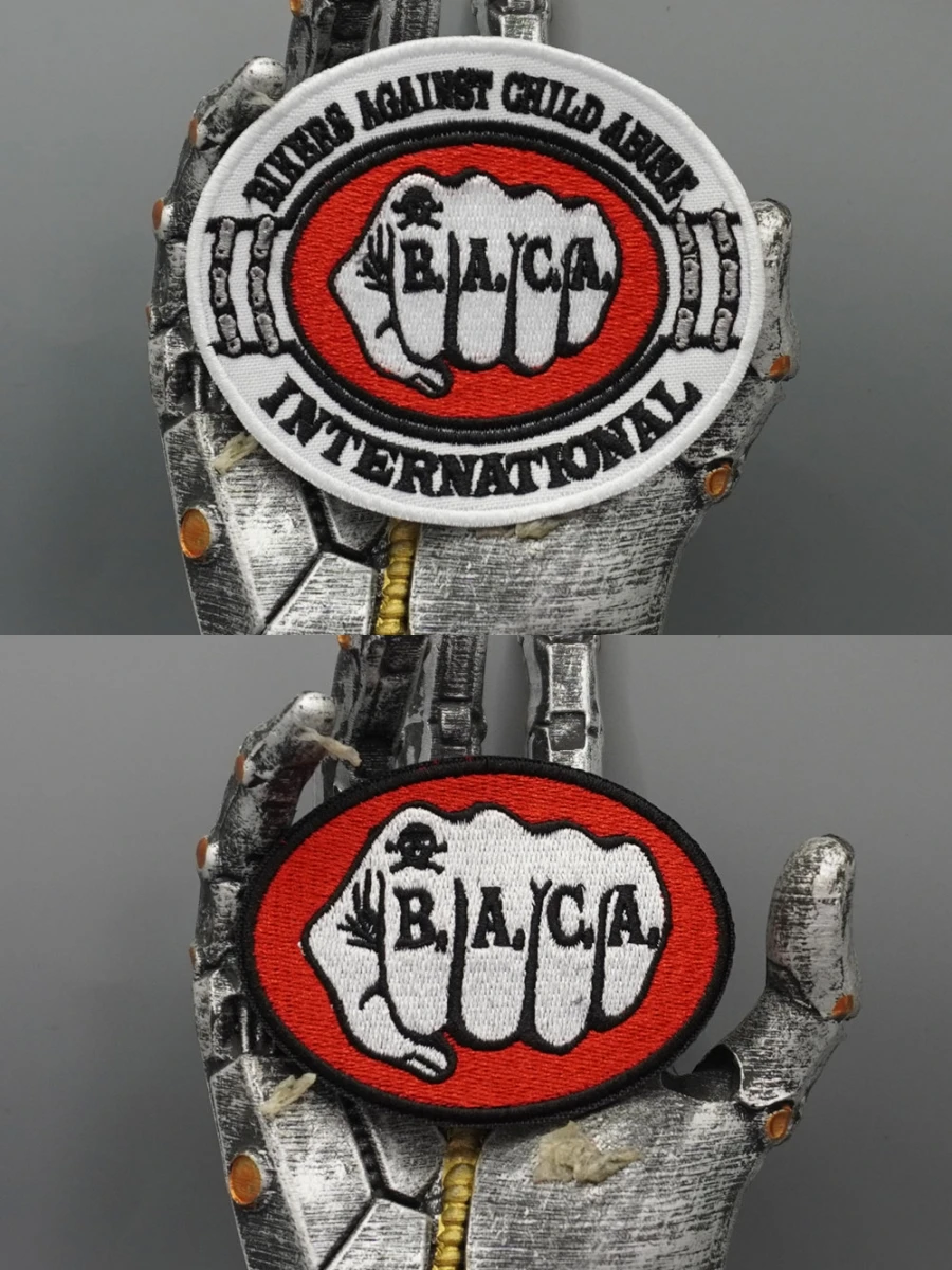BACA MC bestickte Aufnäher, Applikationen zum Aufnähen, Punk-Biker-Band-Rock-Kleidungsabzeichen, zum Aufhängen mit Klettverschluss oder zum Aufbügeln – Detail 1