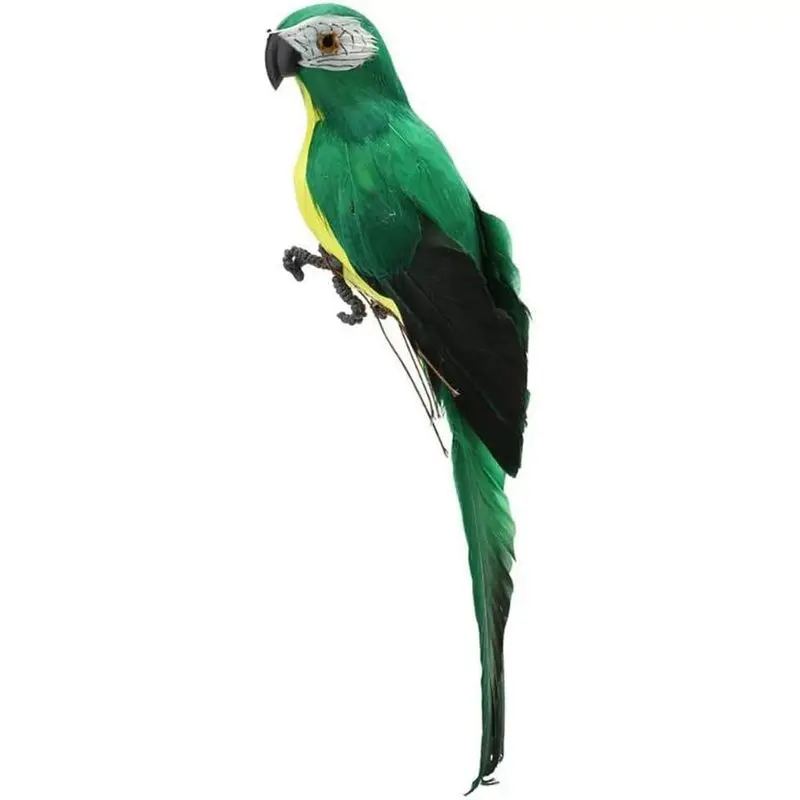 Artificial Parrot Lifesize Artificial Simulation Foam Feather Parrot Macaw Bird for Spring Apparel (9.8