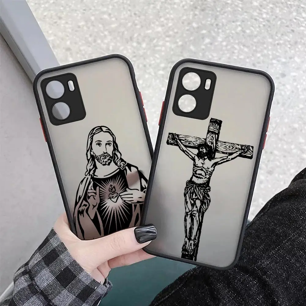 Faith Christian Religious Jesus Matte Case for VIVO Y93 Y91 Y77 Y76 Y75 Y73 Y72 Y71 Y53 Y52S Y50 Y35 Y22 Y21 Y20 Z1 Z6 5G Cover