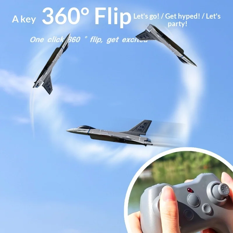 Remote Controlled Aircraft Three Channel F16 Fighter Jet Stunt Fixed Wing Glider Model Airplane Novice Entry-Level Aircraft