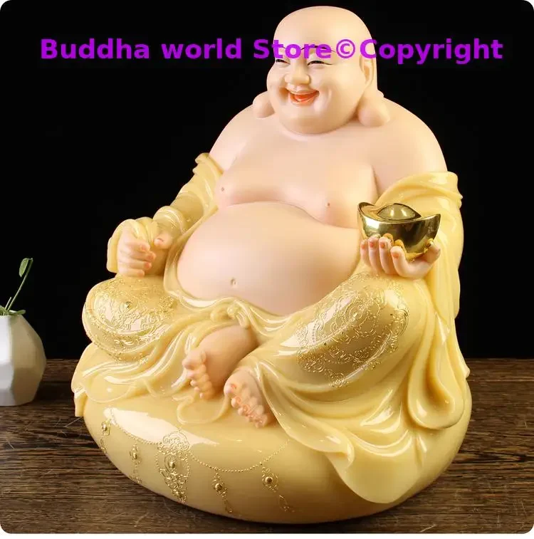 Southeast Asia HOME SHOP company brisk thriving business GOOD LUCK jade wealth God Maitreya Buddha FENG SHUI statue