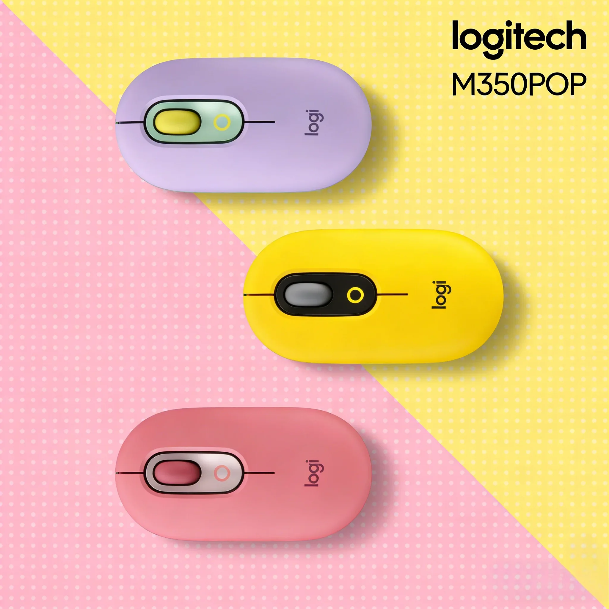 

Бесшумная мышь Logitech M350 POP+MK245 Silent Pebble — подключение в двух режимах, 1000 DPI, из переработанного пластика, для экологически сознательных пользователей