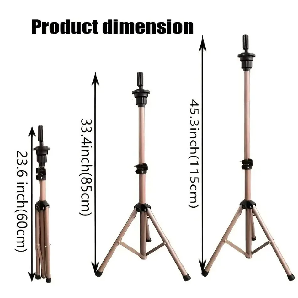 60-115 سنتيمتر قابل للتعديل شعر مستعار رئيس حامل الوردي المعادن المعرضة رئيس حامل ثلاثي القوائم للتجميل تصفيف الشعر التدريب رئيس دمية #3
