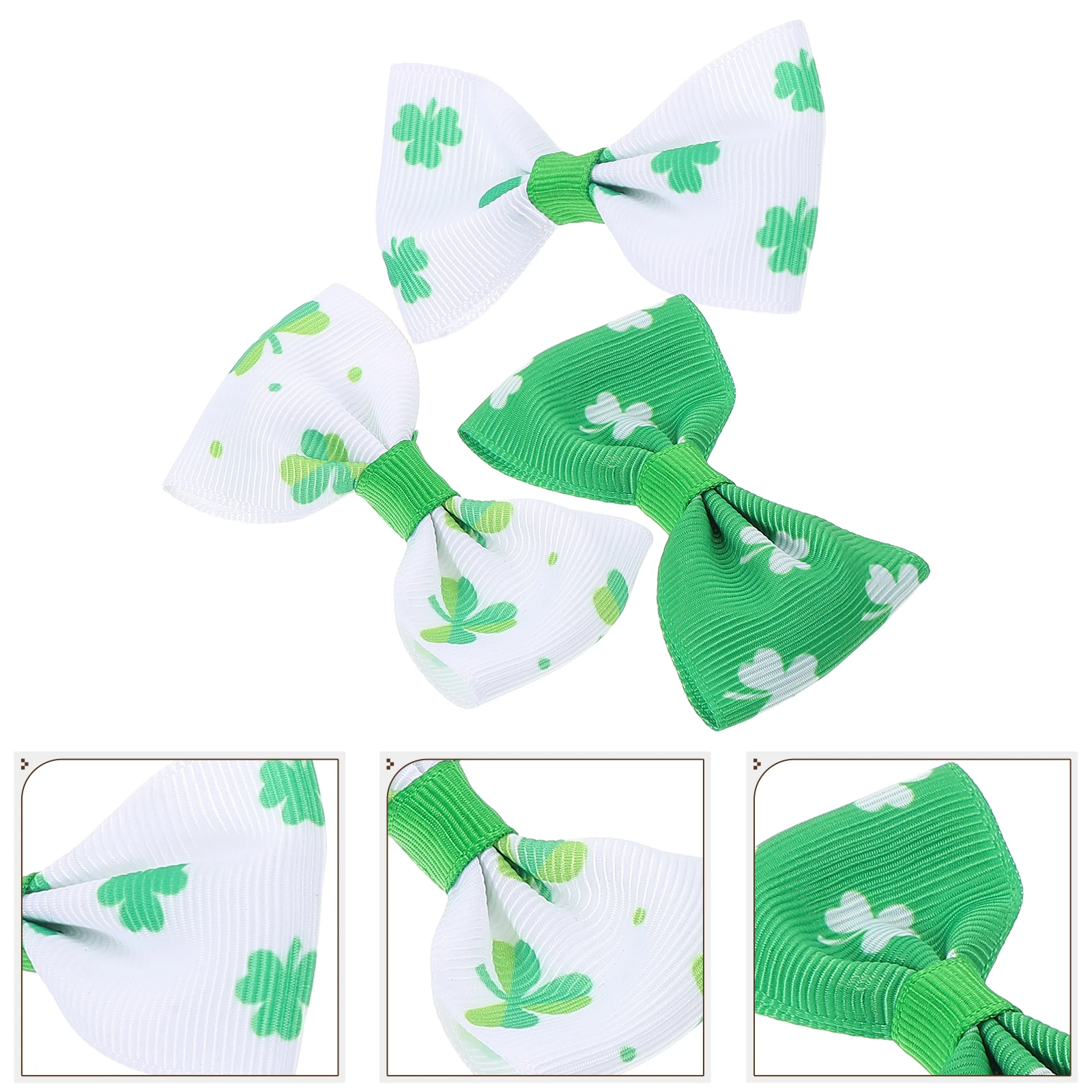 

3 PCS Irish Day Hairpins Clips Accessories for Women Stainless Steel 's